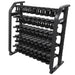 Power Systems Denali Series Vertical Dumbbell Rack Left Side view With Set of Dumbbells