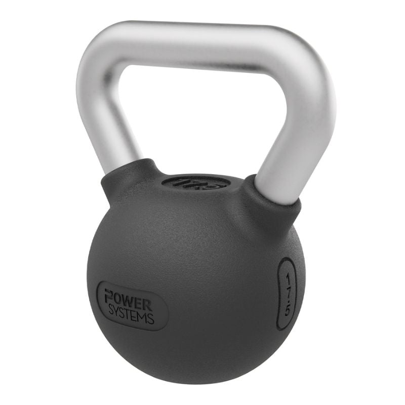 Power Systems Elite Black Textured Rubber Kettlebell 17.5 lbs