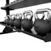 Power Systems Elite Black Textured Rubber Kettlebell 25 lbs, 30 lbs, and 35 lbs