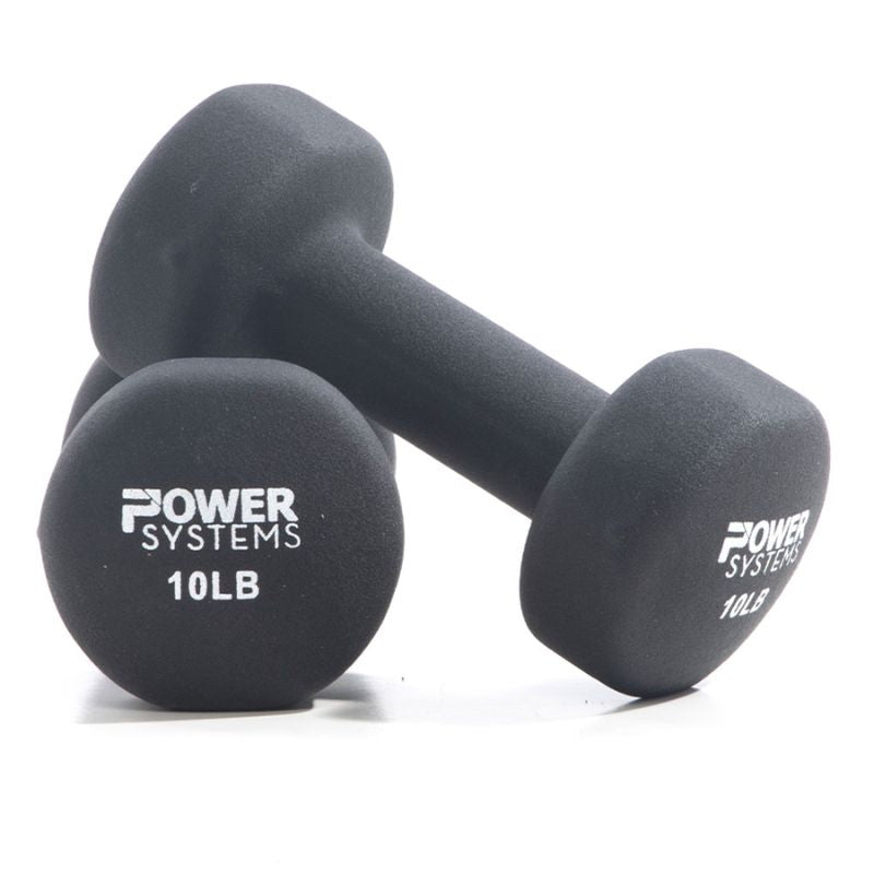 Power Systems Premium Neoprene Dumbbell Black 10 lb Pair