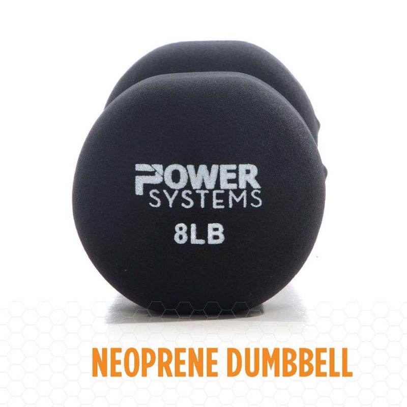 Power Systems Premium Neoprene Dumbbell Black 8 lb Neoprene Dumbbell