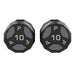 Power Systems Urethane Cardio Dumbbell Gray 10 lbs Pair Front View