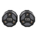 Power Systems Urethane Cardio Dumbbell Gray 17.5 lbs Pair Front View