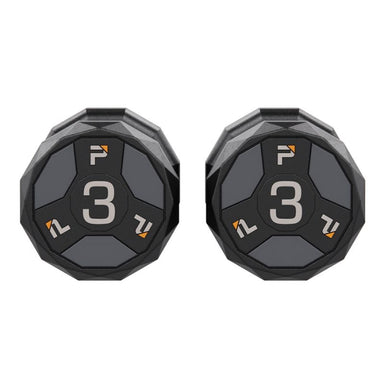 Power Systems Urethane Cardio Dumbbell Gray 3 lbs Pair Front View