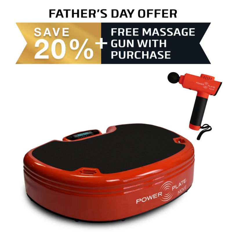 Power Plate® MOVE + Free Massage Gun Red Father's Day Offer