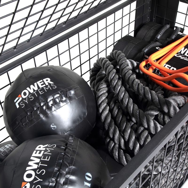 Power Systems APEX Cage  with Balls, Performance Bags, Hurdles, and Ropes Close Up