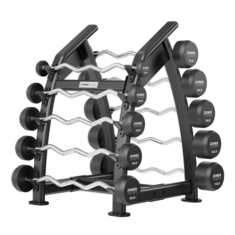 Power Systems Denali Series Fixed Barbell Rack with Fixed EZ Curl Bar