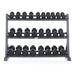 Power Systems Granite Series Horizontal Dumbbell Rack with Set of Dumbbells