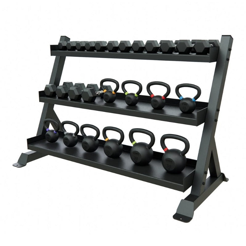 Power Systems Granite Series Horizontal Kettlebell Rack | 27836 Sample with Kettlebell
