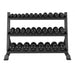 Power Systems Granite Series Horizontal Kettlebell Rack | 27836 Sample with Dumbbell