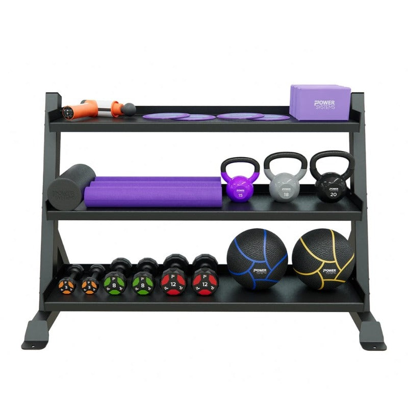 Power Systems Granite Series Horizontal Kettlebell Rack | 27836 Sample with Gym Equipment