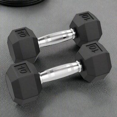 Power Systems Hex Rubber Dumbbell 10lb Pair