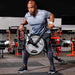 Power Systems Landmine with Wide Handle Rowing Workout in the Gym