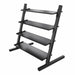 Power Systems Neoprene/Vinyl Dumbbell 4-Tier Rack w/ Black Neoprene Dumbbell Set 1-15 lbs | 61779 Side View