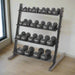 Power Systems Neoprene/Vinyl Dumbbell 4-Tier Rack w/ Black Neoprene Dumbbell Set 1-15 lbs | 61779 inside Gym
