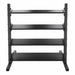 Power Systems Neoprene/Vinyl Dumbbell 4-Tier Storage Rack Front View Empty Rack