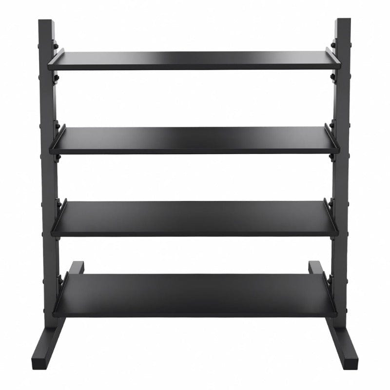 Power Systems Neoprene/Vinyl Dumbbell 4-Tier Storage Rack Front View Empty Rack