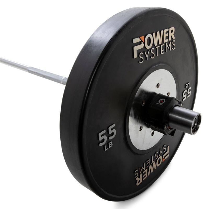 Power Systems Training Plate Black 55 lbs with 10 Kg Bar and Locking Collar