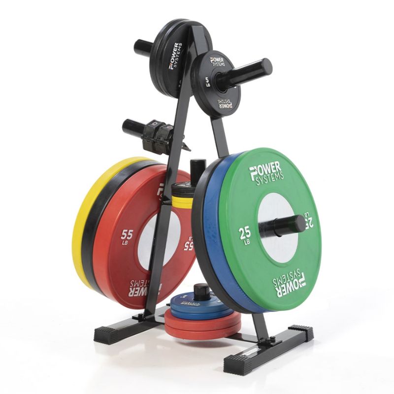 Power Systems Training Plate Olympic Colors with A Rack