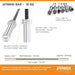 Power Systems Women's 15KG Hybrid Bar Specifications and Dimensions