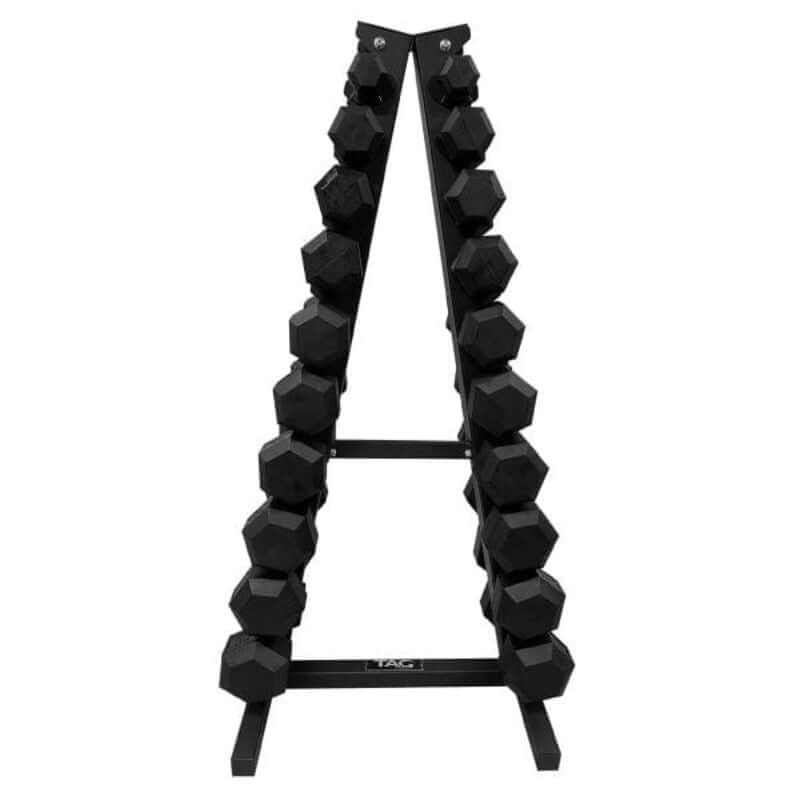 RCK-10AF TAG Fitness  A Frame  Rack  Sample with Dumbbell