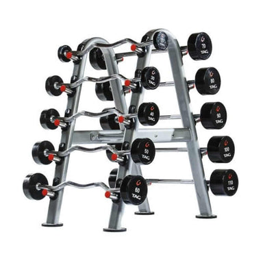 RCK-BBR - B TAG Fitness   10 Unit Barbell Rack Sample with Barbell