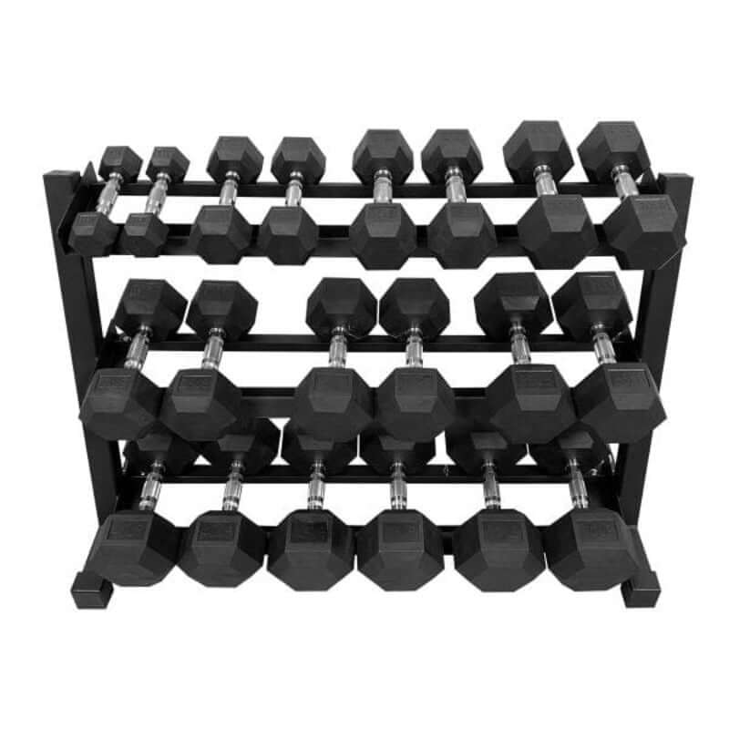 RCK-HDR52 TAG Fitness  3 Tier Tray Rack Sample with Dumbbell