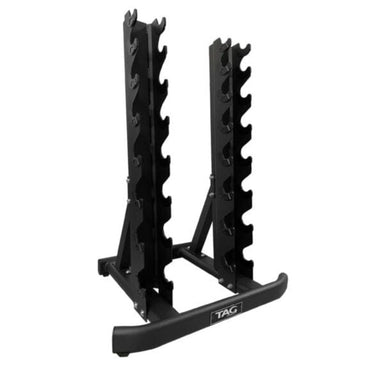 TAG Fitness 8 Pair Vertical Dumbbell Rack - Black | RCK-SBSVDR8