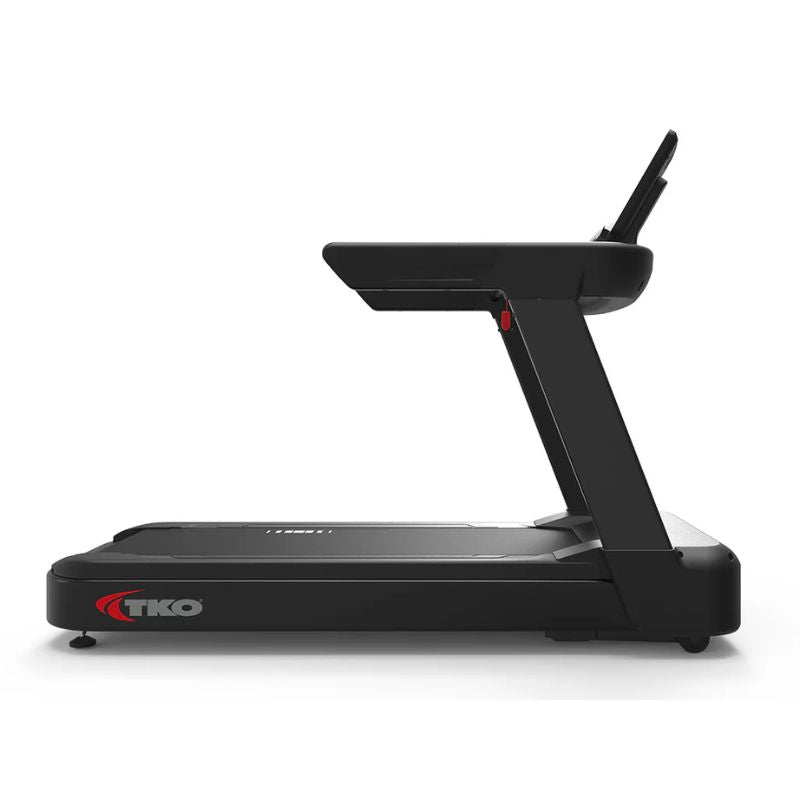Right Side View of TKO Strength Cardio Commercial Treadmill with LED Screen - 9T-LED  on a white background