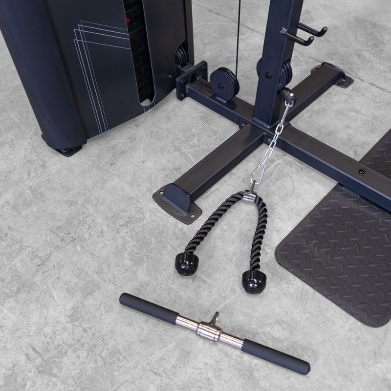 Rope Pulley and Cable Straight Bar Attachment for Body-Solid Pro ClubLine S2BTPX Series 2 Biceps and Triceps