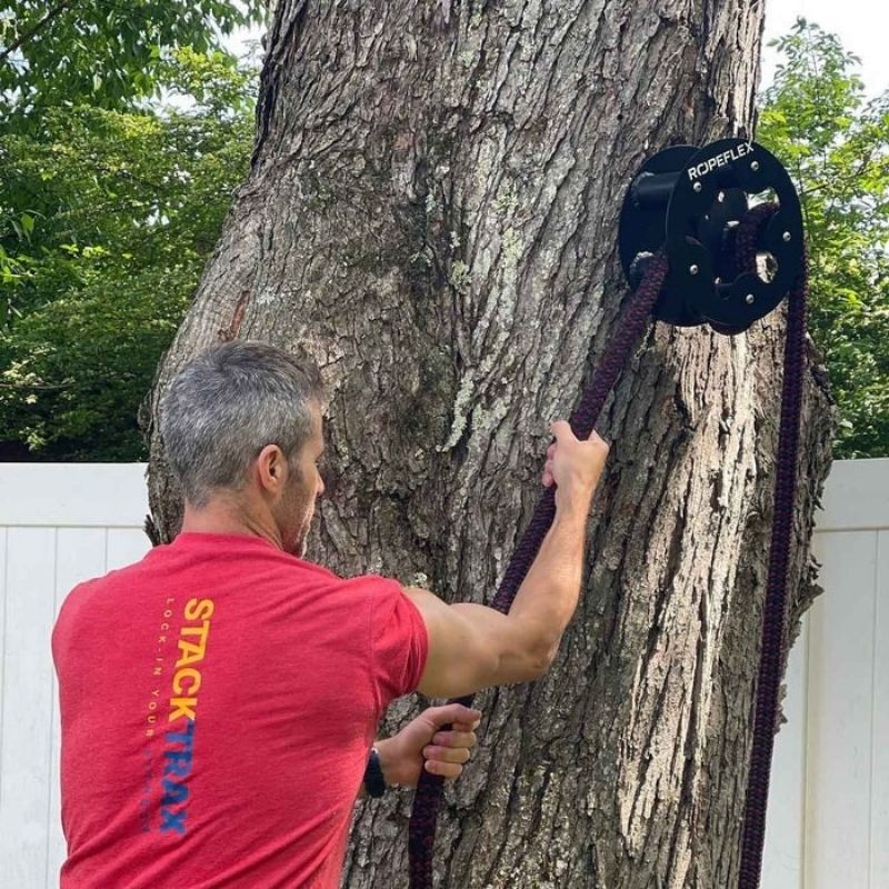 Ropeflex RX505 Endless Rope Drum Mounted to Tree