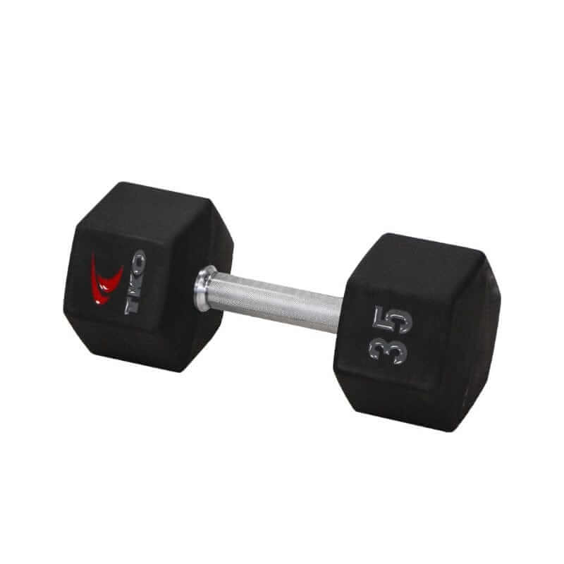 S6230-TXUA10 TKO  5-50lb Urethane Hex Tri-Grip Handle Dumbbells 35 lb