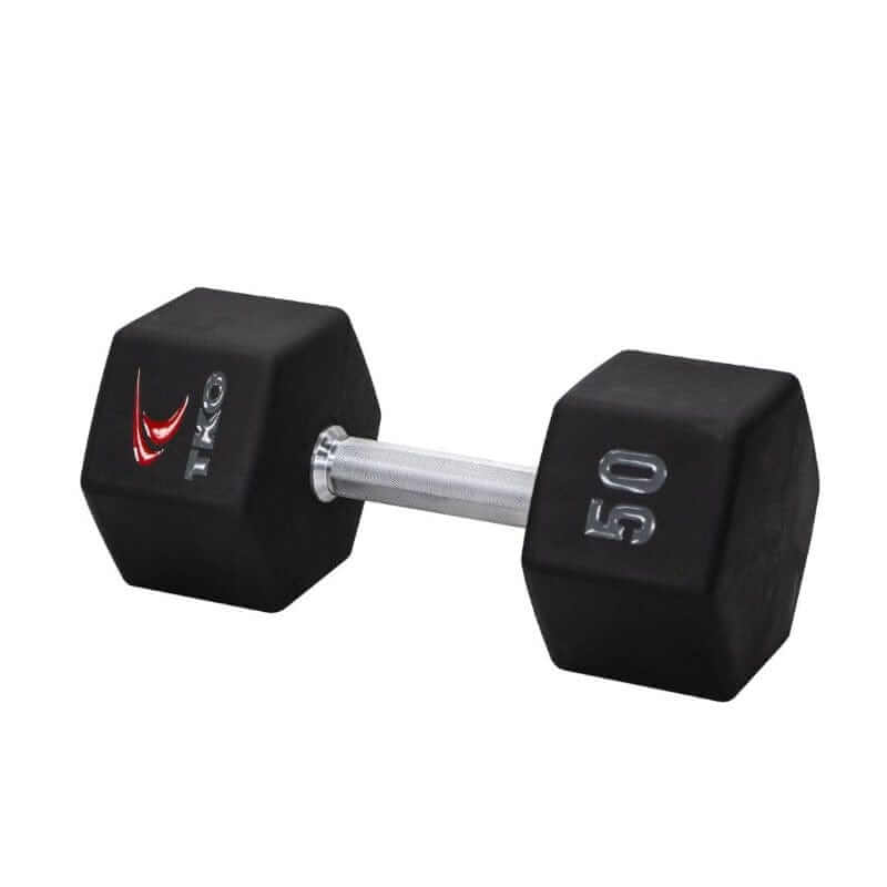 S6230-TXUA10 TKO  5-50lb Urethane Hex Tri-Grip Handle Dumbbells 50 lb