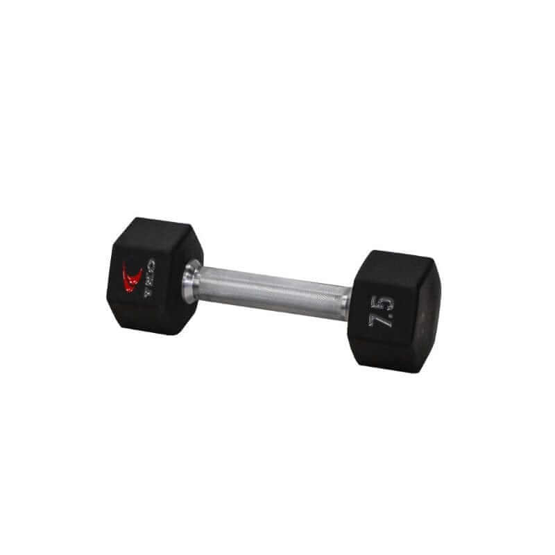 S6230-TXUA10 TKO  5-50lb Urethane Hex Tri-Grip Handle Dumbbells 7.5 lb