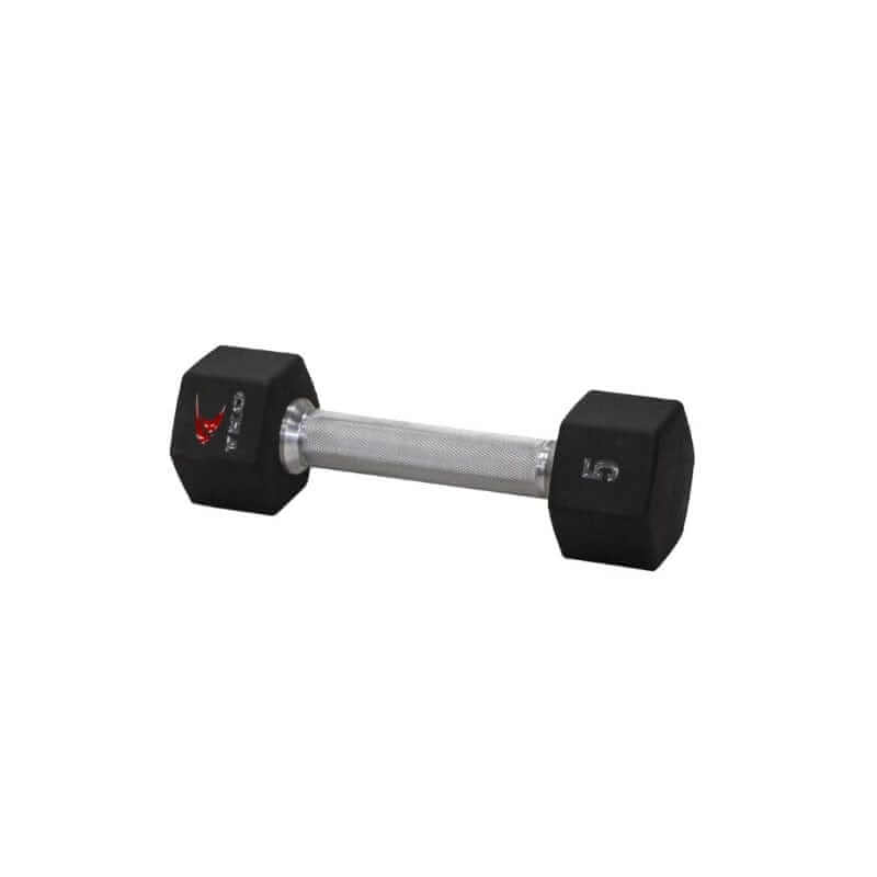 S6235-TXUA10 TKO  5-50lb Urethane Hex Tri-Grip Handle Dumbbells  5 lb