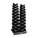 S840-TXRA10  TKO 5-50lb Rubber Hex Tri-Grip Handle Dumbbells with 10 Pair Rack Main