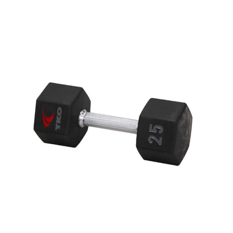 S840-TXUA10 TKO  5-50lb Urethane Hex Tri-Grip Handle Dumbbells 25 lb