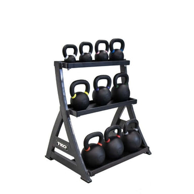 S856-PKB4-36 TKO  4kg-36kg Cast Kettlebell Set with 3 Tier Rack 