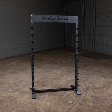 SBS100  Body Solid Pro Clubline Horizontal 10 Olympic Bar Rack Empty