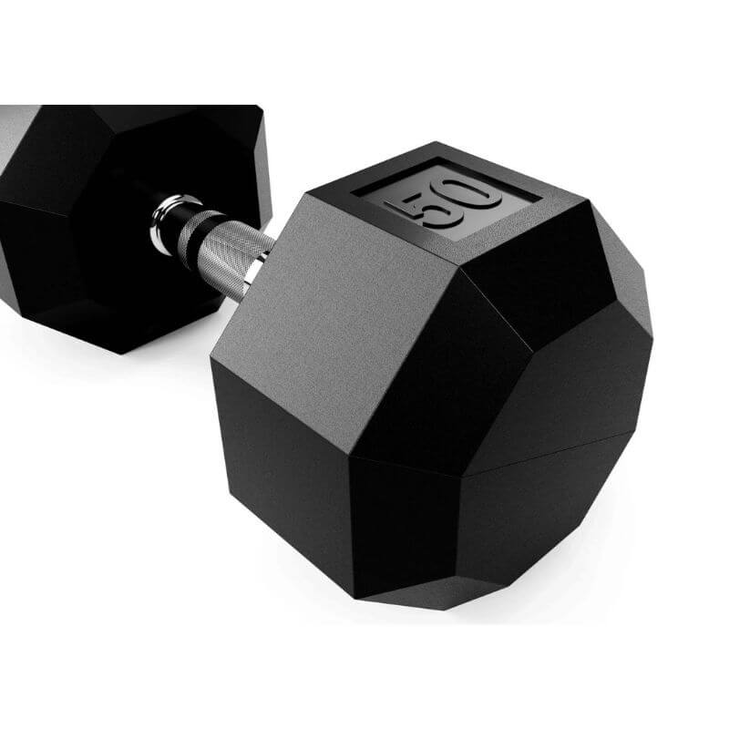 SD-R VTX  8-Sided Rubber Encased Dumbbell 50 lb