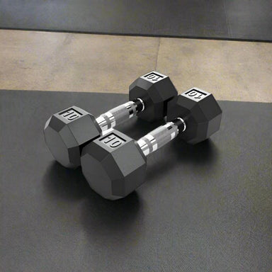 SD-R VTX  8-Sided Rubber Encased Dumbbell 10 lb Pair