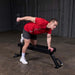 SFB125  Body Solid Pro Clubline Flat Utility Bench Sample Exercise with Dumbbell