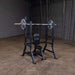 SOSB250  Body Solid Pro Clubline  Olympic Shoulder Press Bench Sample with Barbell