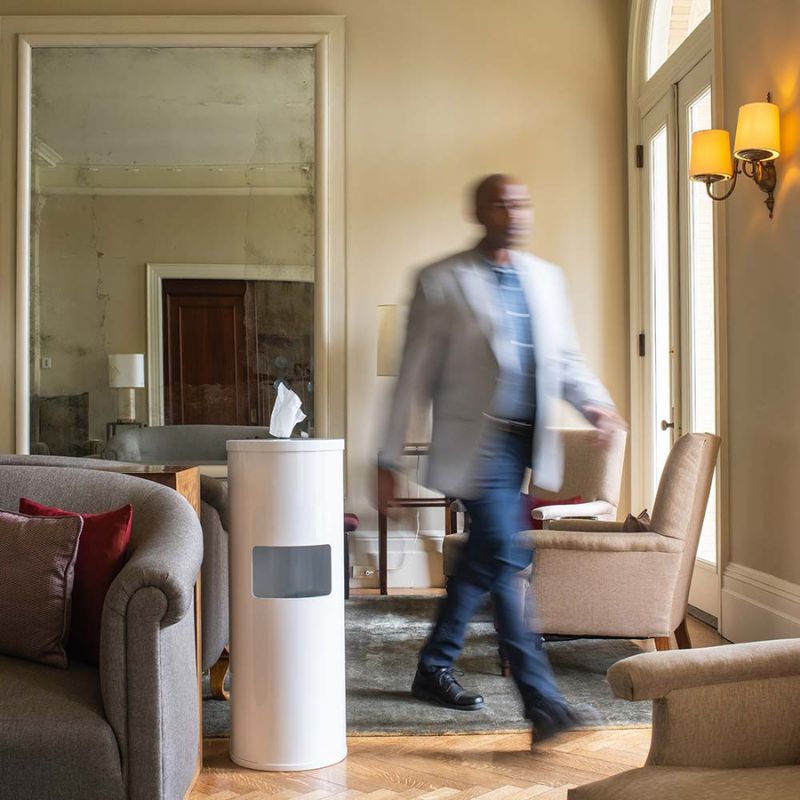 Sanitizing Wipes Dispenser, Powder Coated Floor Dispenser used in Home Office