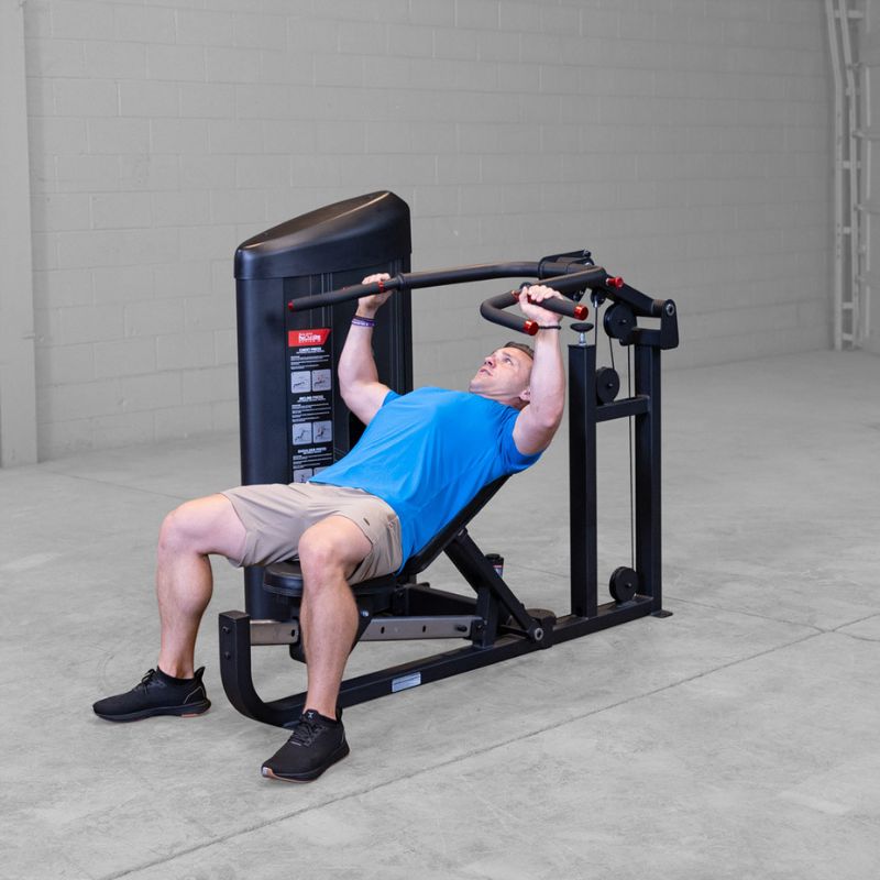Side view Inclined Chest Press using Body-Solid Pro Clubline S2MPX Series 2 Multi-Press