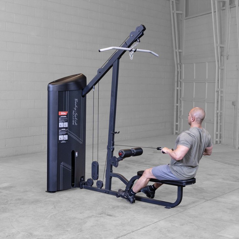 Side View of Mid Row Workout using Body-Solid Pro ClubLine S2LATX Series 2 Lat and Mid-Row