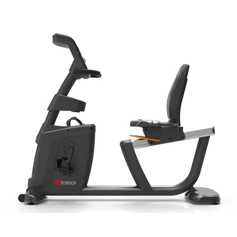 Side view of TKO Strength Cardio Recumbent Bike - 7RB-LED on a white background