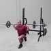 Single Leg Barbell Lunge using Body-Solid GPR370B Olympic Multi Press Rack
