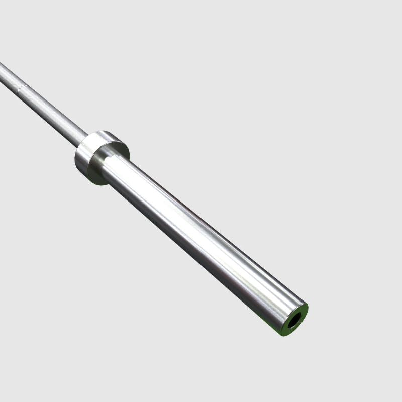 Sleeve details of Troy Barbell 7' Olympic Bar in Chrome Finish