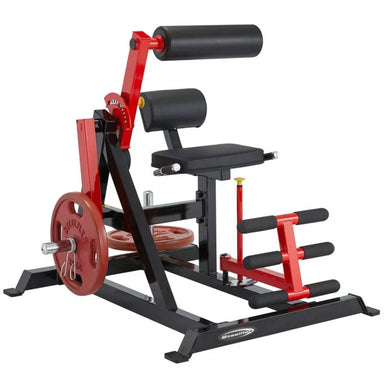 Steelflex PL2400 Ab Crunch_Back Extension Front View with 2 Weight Plates